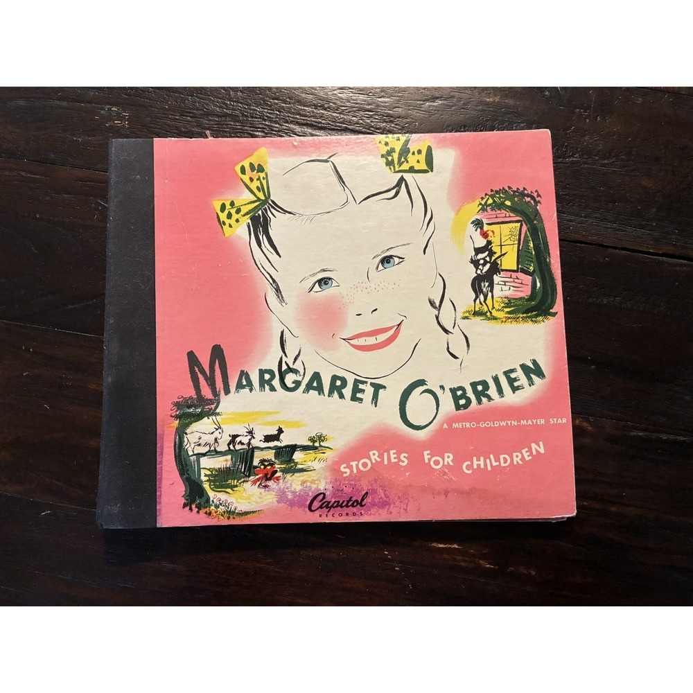 Margaret O'Brien Children's Records Set 3 X 78 rpm 10" Capitol Nostalgia Decor